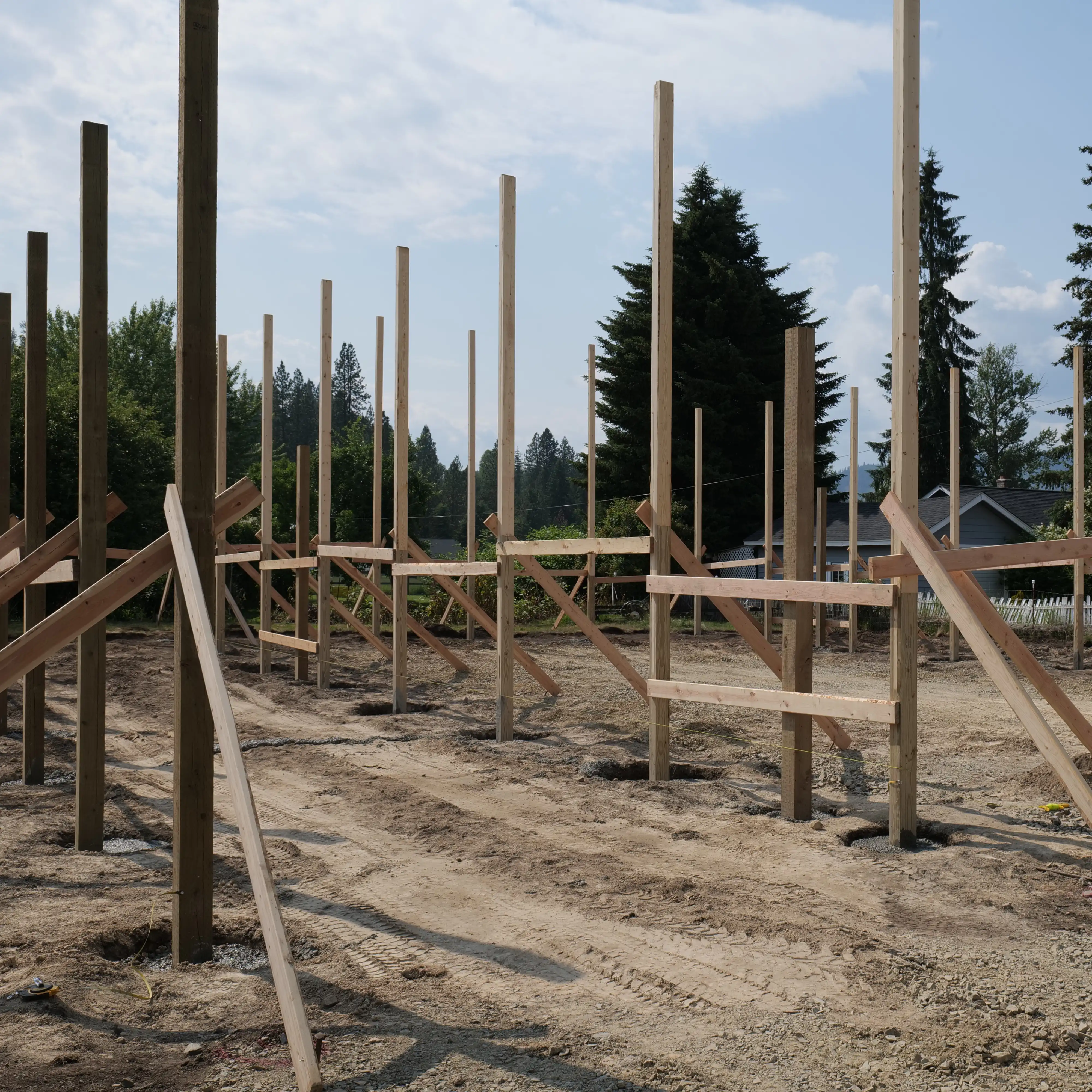 Concrete poured